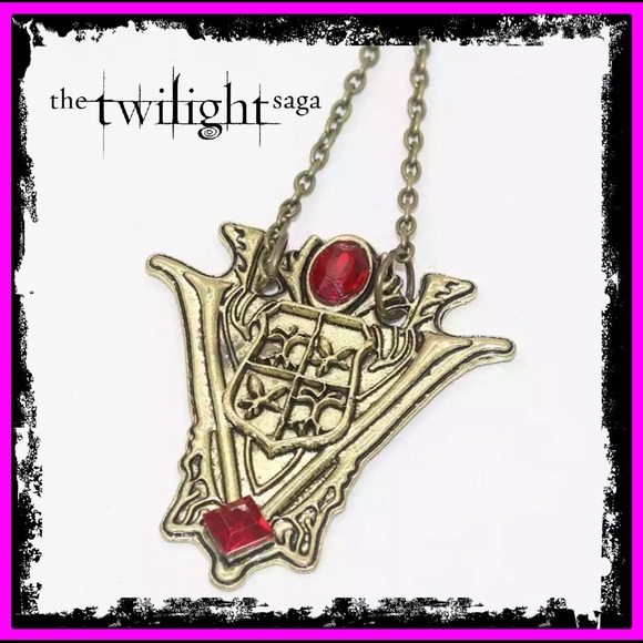 Twilight Jewelry - 🆕 Twilight Saga Crescent Peak Clock Necklace